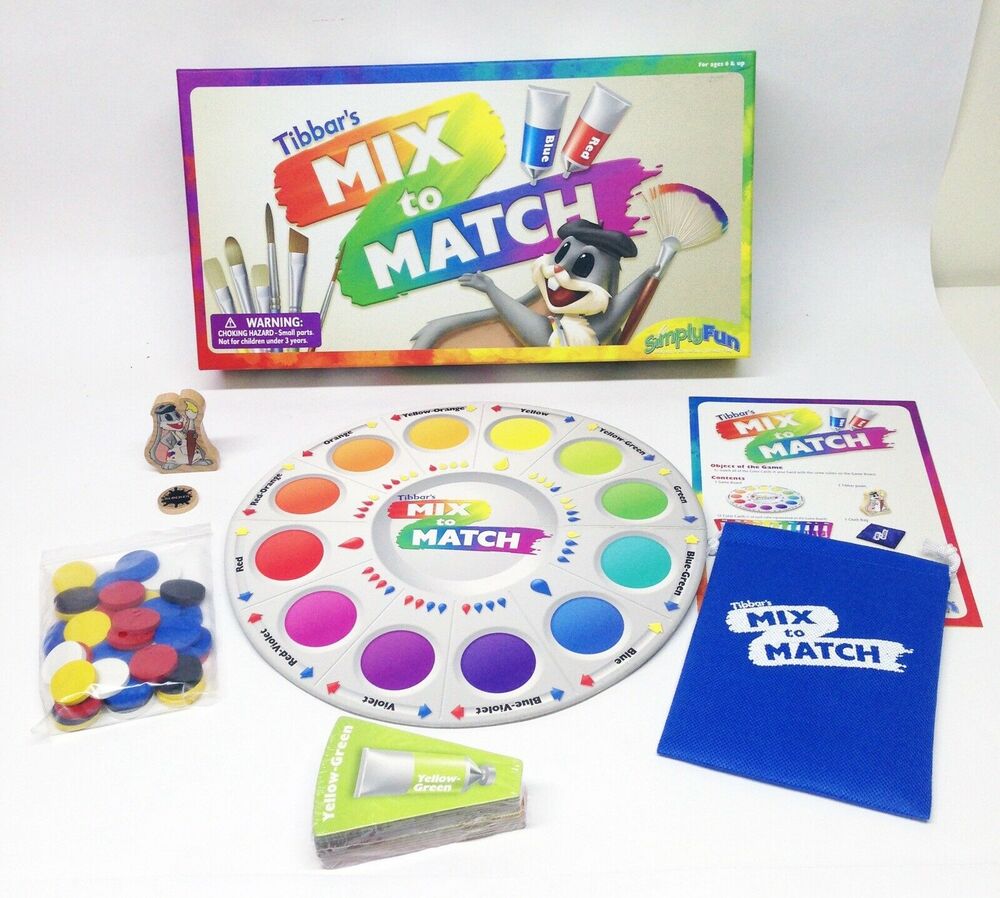 Tibbar’s Mix To Match Game , New Open Box , Educational Ages 6+. 2-6 Players